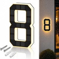 Lumière solaire LED pour numéro de maison, numéro de rue, panneau lumineux mural pour allée, entrée de garage, villa, hôtel, parc, place publique