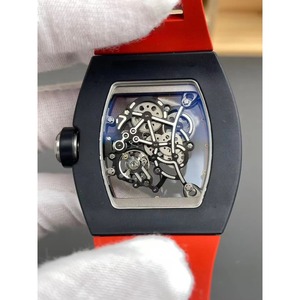 Reloj de Lujo de Alta Gama, Negro y Rojo, Fibra de Carbono, Forma de Tonneau, Tourbillon 055, Cristal de Zafiro, Automático, Resistente al Agua - Product Image 5