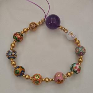 Полые круглые бусины из перегородчатой ткани, 8 мм, Золотая эмаль, матовые латунные бусины для изготовления ювелирных изделий - Product Image 5