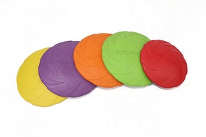 Platillo volador de goma para perros, plato volador para perros de tamaño pequeño, disco volador duradero de silicona suave con sabor a leche Natural, gran oferta - Product Image 5