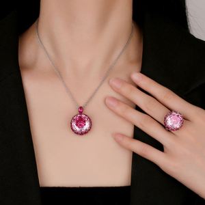 Hot Selling Eco-friendly Gold Copper Zircon 18-16mm Pendant Earrings Ring Set Wedding Jewelry New Arrivals Womens Trendy Daily - Product Image 6