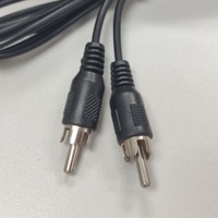 Câble RCA professionnel noir mâle-mâle avec réduction de bruit et connecteurs plaqués or pour table de mixage DJ et système audio de studio