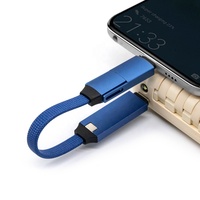 Cable Magnético 3 en 1 con Trenzado de Nailon, Cable de Carga LED con Llavero, Cable USB EDC, Carga Súper Rápida PD 100W 5A 20V para Teléfono
