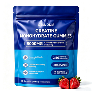 Gummies de créatine monohydrate en gros sous marque privée, véganes, halal, supplément alimentaire, fabrication OEM, approvisionnement en vrac personnalisé - Product Image 1
