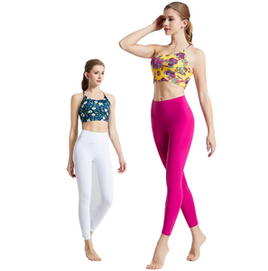 2025 wanita Set Yoga Bra olahraga Tank Top kebugaran tali dapat bernapas pinggang elastis celana panjang betis Tracksuit - Product Image 1