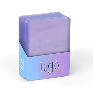 卸売 3x4インチ 透明またはライトブルー カードトップローダー ハードカードスリーブ 35pt PVCカード保護ホルダー - Product Image 2