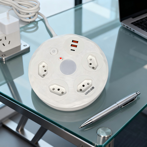 Brazilië Stopcontact Odm Oem 4 Ac Stopcontacten 2 Usb Oplader 1 Type C 1.8M Verlengsnoer Duurzaam Abs Materiaal Nachtlampje 10a Home - Product Image 5