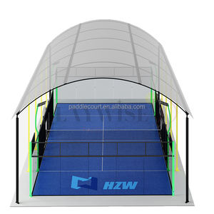 Terrain de sports d'extérieur court de padel couverture complète tente impression logo court de padel avec couverture de toit - Product Image 3
