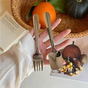 DF09 Highly Attractive <b>Spoon</b> and Fork with Long Handle Household <b>Spoon</b> Portable <b>Coffee</b> <b>Spoon</b> 304 Stainless Steel <b>Spoon</b>. - Product Image 4