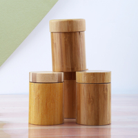 Botol dan toples kaca bambu 30ml 50ml 100ml 120ml botol kaca dengan tutup tahan bambu untuk anak dengan logo dan cetakan khusus