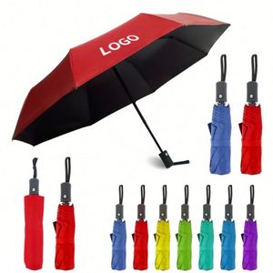 ร่มพับ 3 ตอน 8 ซี่โครง ป้องกัน UV อัตโนมัติ กันลม พิมพ์โลโก้ตามสั่ง หลายสี ขายส่ง - Product Image 5