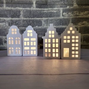 Molde de pastel de silicona para casa de playa grande ecológico hecho a mano S1186 Gothic House 1 Base Moldes Serie de PC - Product Image 1