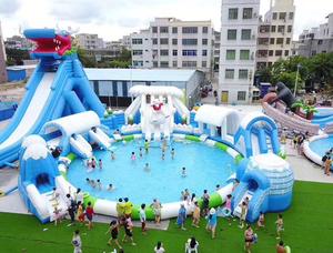 Château gonflable extérieur en PVC pour enfants avec toboggan et zone de saut, taille personnalisable pour <span class=keywords><strong>parc</strong></span> d'attractions - Product Image 2