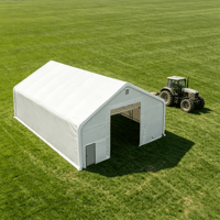 Abri en acier à double treillis 40x80 pieds, tente d'entrepôt temporaire grande envergure en tissu PVC imperméable pour stockage industriel et stationnement de voitures