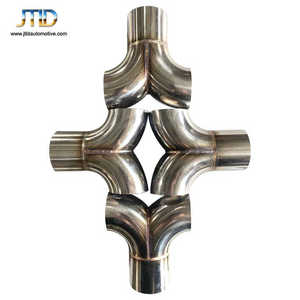 JTLD SS304 Tubo de escape en <span class=keywords><strong>Y</strong></span> Codo Curva <span class=keywords><strong>Pip</strong></span> Butt Weld Silenciador de tubo de escape de automóvil Gira - Product Image 6