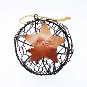 Nieuwe Kerst Ontwerp Kip Draad Kerstboom Ornamenten, x-mas Boom Ornamenten. Kip Draad Bal Ornamenten.