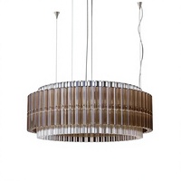 Lustre de style italien, luxe léger, pour salon et salle à manger, plafonds hauts, éclairage de villa, design inspiré, suspension moderne en verre