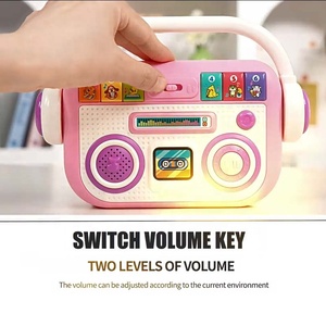 Bébé Montessori Portable Radio Musical Toy Early Education Enlightenment Cartoon Music Player avec lumière et effet sonore animal - Product Image 4