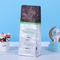 Sacs à café en plastique de 8 oz, 12 oz, 250 g, 500 g, 1 kg, pochette à fond plat avec fermeture éclair, impression personnalisée, sac refermable en aluminium, emballage pour sachets de thé