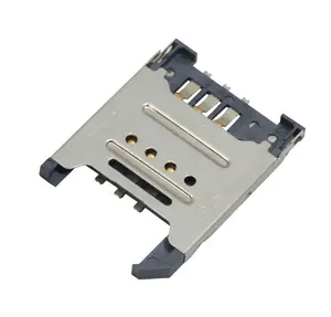Factory Direct MUP 6PIN SMT smart card conn reader SIM Card SOCKET for pos phone iot gps hot sale in India Vietnam Turkey UAE