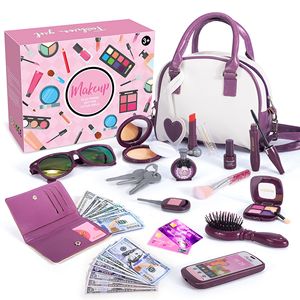 Ensemble de 32 accessoires de jeu tendance pour filles avec sac à main, <span class=keywords><strong>maquillage</strong></span> simulé, jouets de beauté, déguisements pour enfants - Product Image 6