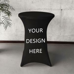 Custom Printed <b>Round</b> Cocktail <b>Table</b> <b>Cover</b> Wholesale Spandex Bar <b>Table</b> Cloths - Product Image 6