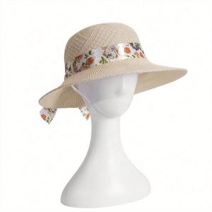 2022 New Lafite <b>Straw</b> Fisherman <b>Hat</b> for Women Summer Outdoor Fishing Travel Image Large Brim Sun <b>Hat</b> - Product Image 4