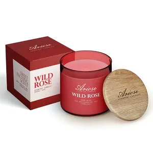 <span class=keywords><strong>Bougie</strong></span> parfumée en verre de cire de soja, 1 pièce, pour décoration de maison, d'anniversaire, personnalisée, vente en gros - Product Image 1