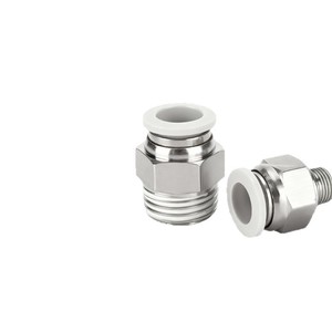 Copper Plated Nickel <b>Quick</b> Coupler PC8 02 Threaded Air <b>Connector</b> Pneumatic Fitting - Product Image 2