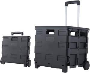 Multi-functional Shopping Cart Outdoor Shopping Cart <strong>Folding</strong> Carry Cart Container Carrier with Wheel, Stopper, Lid and Handle, - Product Image 4