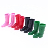 Maison de poupée Mini chaussures de pluie gants Simulation bottes jardinage mignon dessin animé maison Miniature modèle