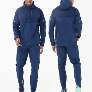 Wholesale Factory Reflective Custom Own Branding Functional Zip Pockets Custom Digital Printing Men Tracksuits