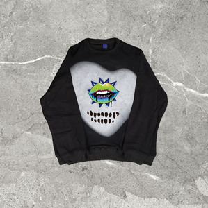 Sweat-shirt à col rond uni en molleton lourd surdimensionné en coton pour homme, broderie personnalisée, fermeture éclair lavée, respirant, streetwear - Product Image 4