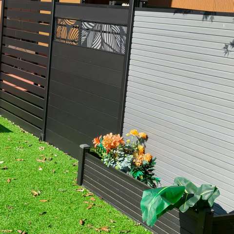 Easy Assemble Eco-Friendly WPC Fence Kit with Interlocking Design No Digging Required for Backyard Privacy and Ranch Use