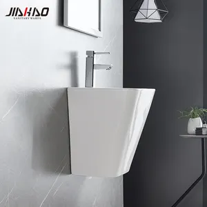 JIAHAO High Quality factory price Ceramic Sink Sanitary Ware small KFC restaurant popular Sink Wall Hung Sink