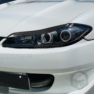 2 件装碳纤维汽车大灯眉饰盖适用于日产 200SX S15 1999-2002 汽车贴纸大灯眉装饰盖 - Product Image 6