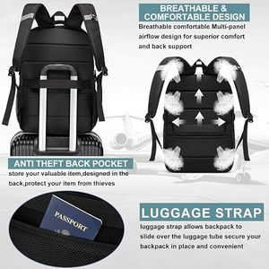 <span class=keywords><strong>Mochila</strong></span> Extra Grande para Hombre - <span class=keywords><strong>50</strong></span> <span class=keywords><strong>Litros</strong></span>, Impermeable, <span class=keywords><strong>Mochila</strong></span> para Portátil <span class=keywords><strong>de</strong></span> <span class=keywords><strong>Viaje</strong></span> <span class=keywords><strong>de</strong></span> 17.3 Pulgadas con Puerto <span class=keywords><strong>de</strong></span> Carga USB - Product Image 6