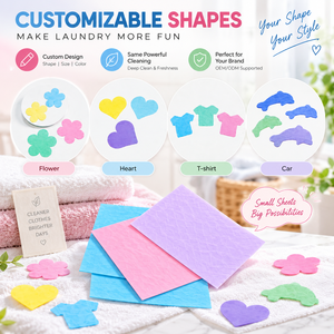 Feuilles de lessive écologiques jetables et dissolvables pour l'élimination des taches sur les vêtements - Product Image 6