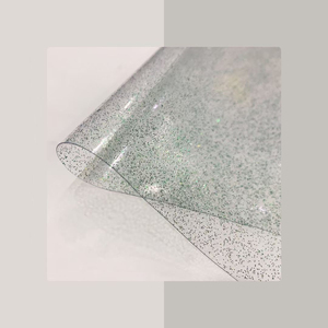 0.5MM doux clair paillettes TPU brillant gelée <span class=keywords><strong>Transparent</strong></span> étincelle brillant plastique vinyle <span class=keywords><strong>tissu</strong></span> pour bricolage boucles d'oreilles cheveux arcs sacs portefeuilles - Product Image 5