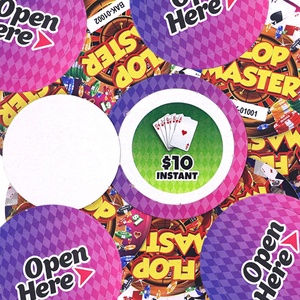 Poker Style Pull Tab Cards 1 Chance to Win Digital Printing <b>Ticket</b> Size logo Design Custom Print Pull Tab <b>Tickets</b> - Product Image 1