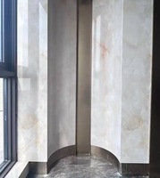 Grandes dalles murales en pierre frittée, onyx et jade de Hetian blanc, pour design moderne, carreaux de mur, escaliers en quartz et plateaux de table, découpés sur mesure