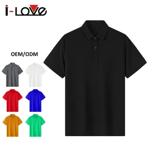 Camisas polo masculinas personalizáveis para meninos, preço de fábrica, grupo respirável, camisa polo de golfe lisa e legal