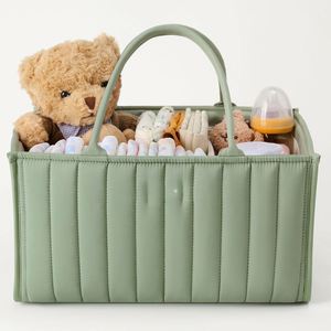 Baby Diaper <b>Caddy</b> Organizer Portable Nursery Storage Basket for Newborn Essentials Changing <b>Table</b> & Car <b>Caddy</b> Organizer - Product Image 1