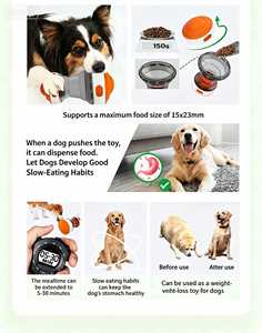 Jouet interactif distributeur de friandises pour chien, distributeur de friandises à rotation lente en plastique, jouet de puzzle à mâcher pour chiens d'intérieur - Product Image 5