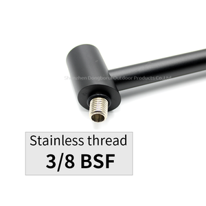 Barre anti-tiraillement en alliage d'aluminium à 2 tiges, extra longue de 9,6 pouces, pour utilisation avec un trépied ou comme barre anti-tiraillement standard pour la pêche à la carpe - Product Image 5