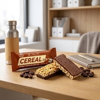 Barre énergétique à l'huile de coco, à l'avoine, aux graines de chia et au cacao, formule personnalisée disponible, marque privée