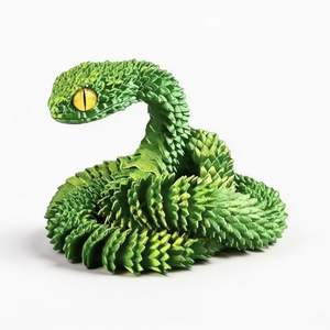 Lámpara Nocturna Víbora Impresa en 3D <span class=keywords><strong>de</strong></span> 60 cm, Adorno Artesanal Creativo Arcoíris, Modelo <span class=keywords><strong>de</strong></span> Animal Articulado Hecho a Mano para Niños, Regalo <span class=keywords><strong>de</strong></span> Plástico - Product Image 1