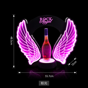 Présentoir à bouteille LED Richshining personnalisé en forme d'aile d'ange, aile de papillon colorée, glorificateur de bouteille de vin LED pour boîte de nuit, mariage, fête - Product Image 2
