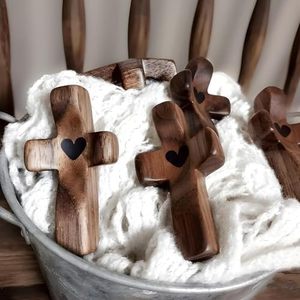 Croce per il mio cuore regalo di incoraggiamento con croce in legno per alleviare lo Stress da dita regali per alleviare lo Stress da tasca piccola croce - Product Image 3