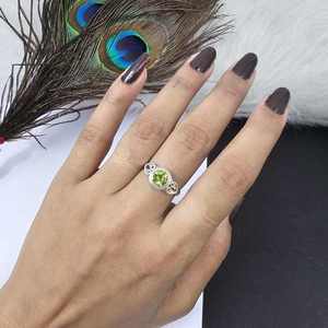 Solid 925 Sterling Silver Oval Cut Green Copper <b>Turquoise</b> Luxury Channel Setting Wedding and Party <b>Ring</b> - Product Image 2